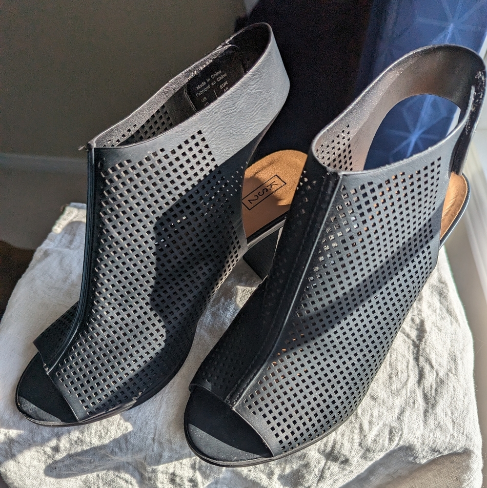 KS2 Peep Toe Thick Heel